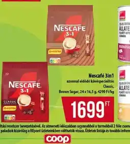 Coop Nescafé 3in1 ajánlat
