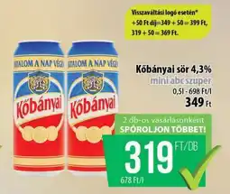 Coop Kőbányai sör 4,3% ajánlat