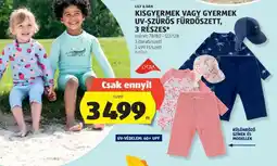 ALDI Kisgyermek vagy gyermek UV-szűrős fürdőszett, 3 részes ajánlat