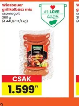 Interspar Wiesbauer grillkolbász mix ajánlat