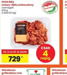 Interspar Spar BBQ mézes-BBQ csirkeszárny ajánlat