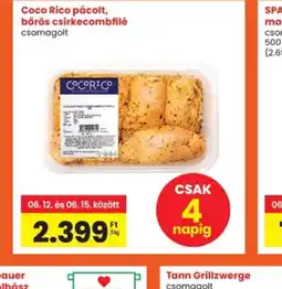 Interspar Coco Rico pácolt, bőrös csirkecombfilé ajánlat