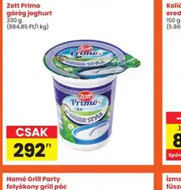 Interspar Zott Primo görög joghurt ajánlat