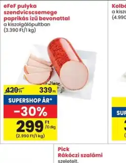 Interspar eFeF pulyka szendvicscsemege ajánlat