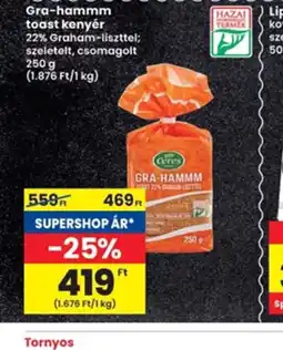 Interspar Gra-hamm toast kenyér ajánlat