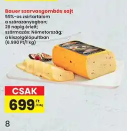 Interspar Bauer szarvasgombás sajt ajánlat