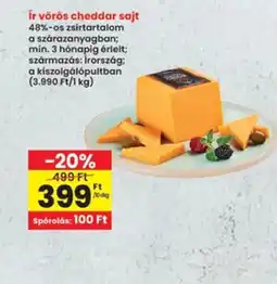 Interspar Ír vörös cheddar sajt ajánlat