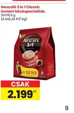 Interspar Nescafé 3 in 1 Classic instant kávéspecialitás ajánlat
