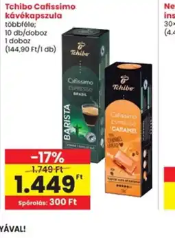Interspar Tchibo Cafissimo kávékapszula ajánlat