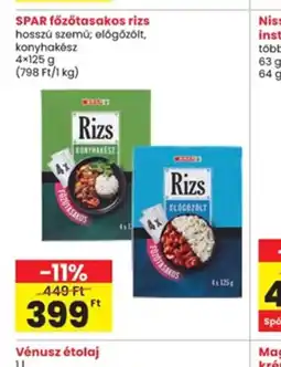 Interspar Spar főzőtasakos rizs ajánlat