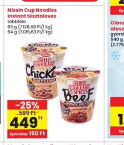 Interspar Nissin Cup Noodles instant tésztaleves ajánlat
