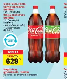 Interspar Coca-Cola, Fanta, Sprite szénsavas üdítőital ajánlat