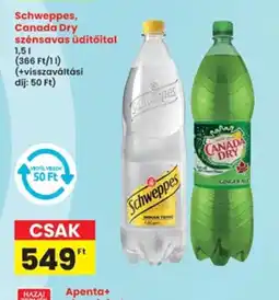 Interspar Schweppes, Canada Dry szénsavas üdítőital ajánlat