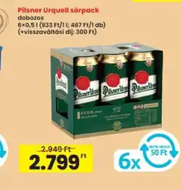 Interspar Pilsner Urquell sörpack ajánlat
