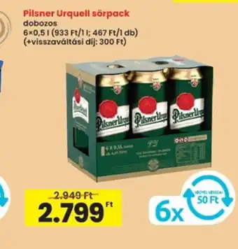 Interspar Pilsner Urquell sörpack ajánlat