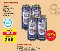Interspar Hofbräu München Lager sör ajánlat