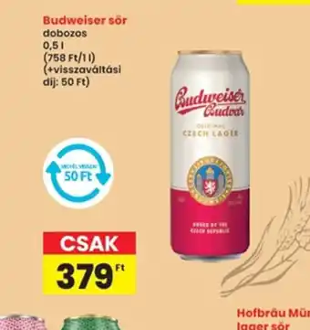 Interspar Budweiser sör ajánlat