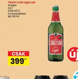 Interspar Tiltott Csíki Light sör ajánlat