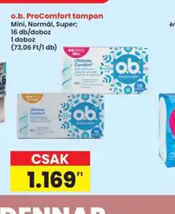 Interspar o.b. ProComfort tampon ajánlat