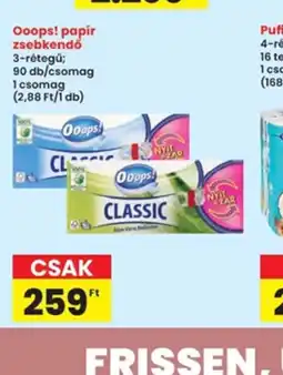 Interspar Ooops! papír zsebkendő ajánlat