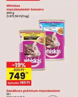 Interspar Whiskas macskaeledel-konzerv ajánlat