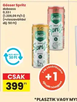 Interspar Gösser Spritz ajánlat