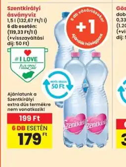Interspar Szentkirályi ásványvíz ajánlat
