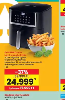 Interspar Gourmetmaxx forr levegős fritőz ajánlat