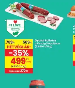 Interspar Gyulai kolbász ajánlat
