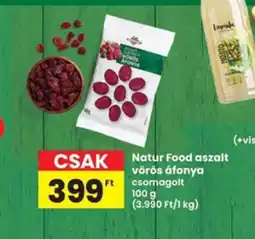 Interspar Natur Food aszalt vörös áfonya ajánlat