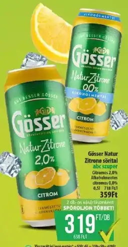 Coop Gösser Natur Zitrone sörital ajánlat