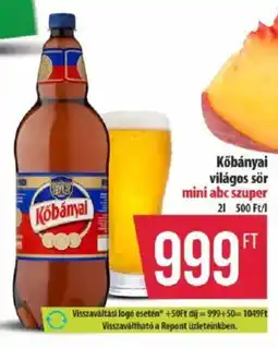 Coop Kőbányai világos sör ajánlat