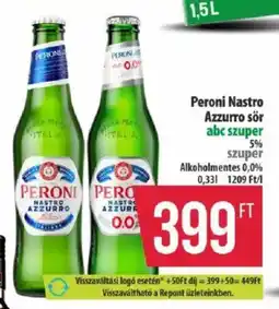 Coop Peroni Nastro Azzurro sör ajánlat