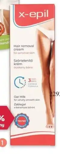 Rossmann X-epil szőrtelenítő krém zabtejjel ajánlat