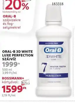 Rossmann Oral-b 3d white luxe perfection szájvíz ajánlat