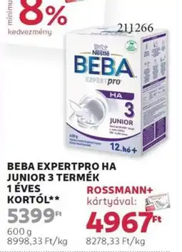 Rossmann Beba expertpro ha junior 3 termék 1 éves kortól ajánlat