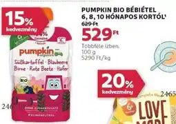 Rossmann Pumpkin bio bébiétel 6, 8, 10 hónapos kortól ajánlat