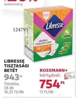 Rossmann Libresse tisztasági betét ajánlat