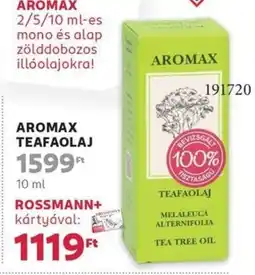Rossmann Aromax teafaolaj ajánlat
