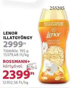 Rossmann Lenor illatgyöngy ajánlat