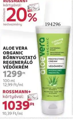 Aloe vera organic börnyugtató regeneráló védőkrém