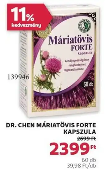 Rossmann Dr. chen máriatövis forte kapszula ajánlat