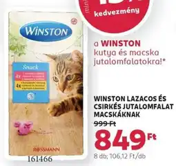 Rossmann Winston lazacos és csirkés jutalomfalat macskáknak ajánlat