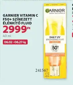 Rossmann Garnier vitamin c f50+ színezett élénkítő fluid ajánlat