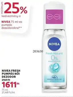 Rossmann Nivea fresh pumpás női dezodor ajánlat