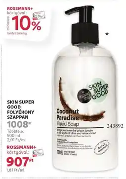 Rossmann Skin super good folyékony szappan ajánlat