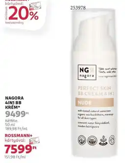 Rossmann Nagora 4in1 bb krém ajánlat