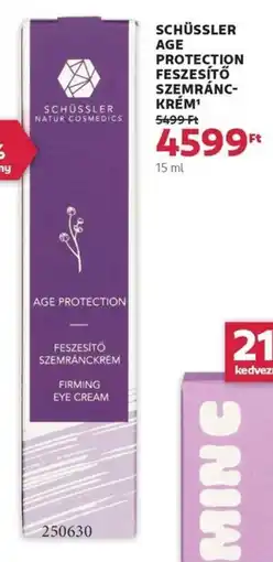 Rossmann Schüssler age protection feszesítő szemránc- krém ajánlat