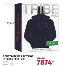 Rossmann Benetton we are tribe intense férfi edt ajánlat