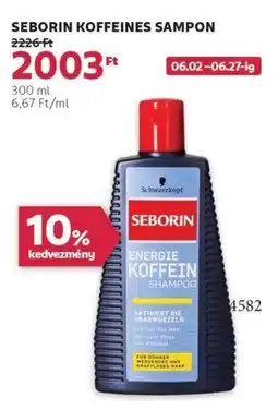 Rossmann Seborin koffeines sampon ajánlat